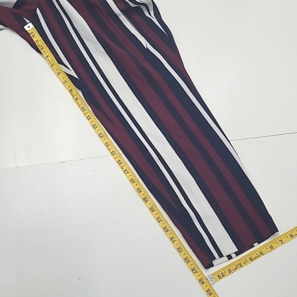Express High Waist Rise Ankle Dress Pants Flowy Fit Pockets Accent Belt Sz 14 - Picture 8 of 17